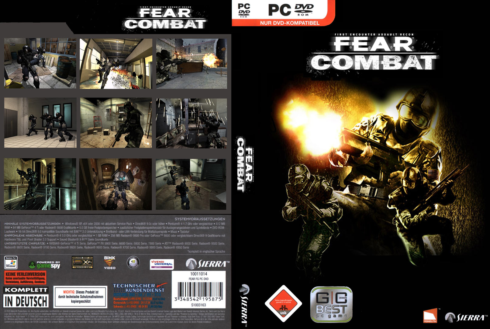 F.E.A.R. Combat - DVD obal
