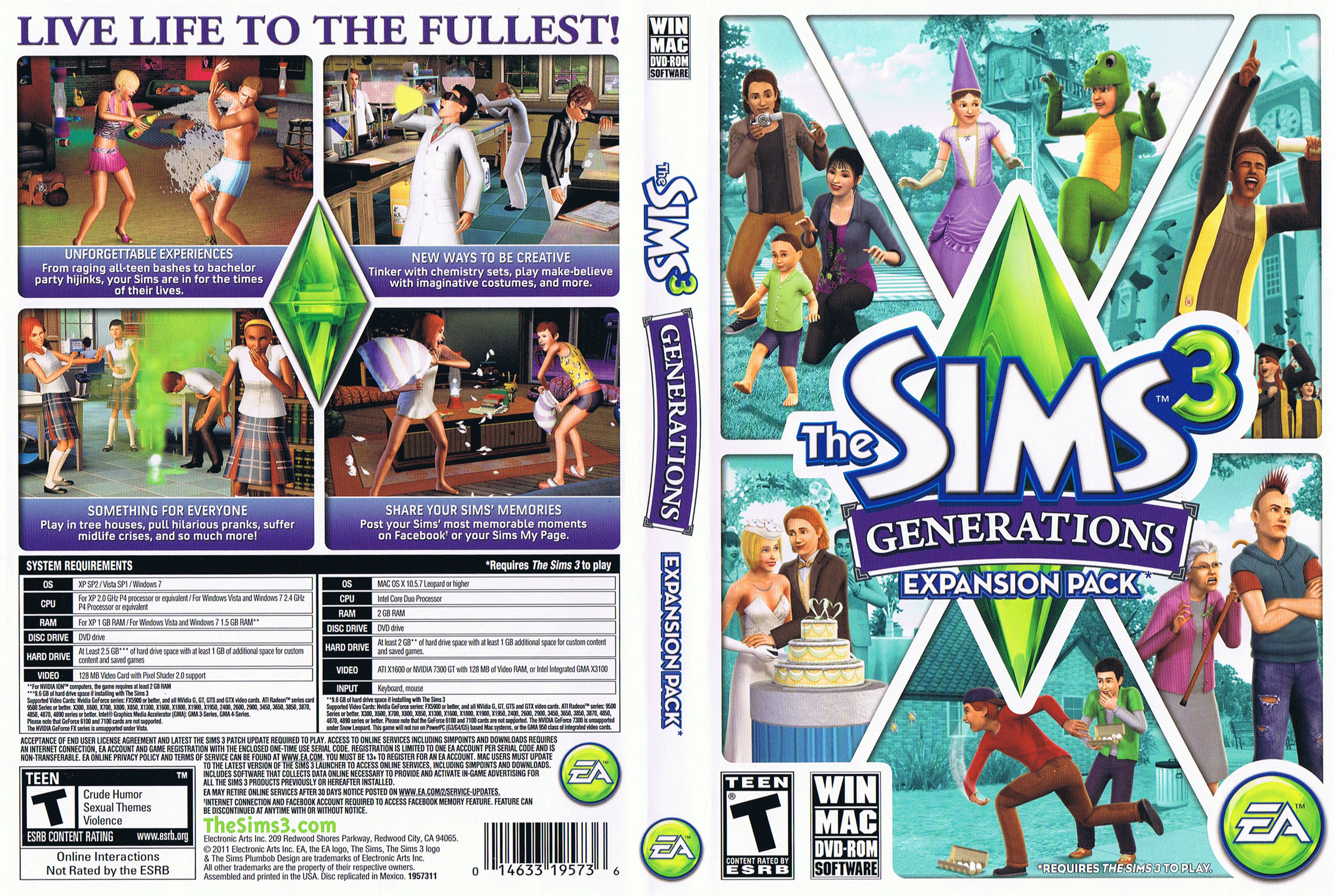 The Sims 3: Generations - DVD obal
