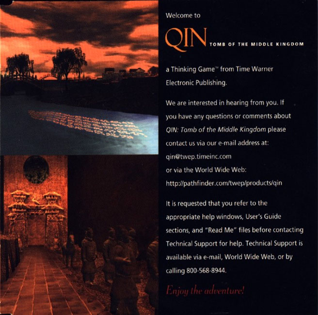 Qin: Tomb of the Middle Kingdom - predn vntorn CD obal