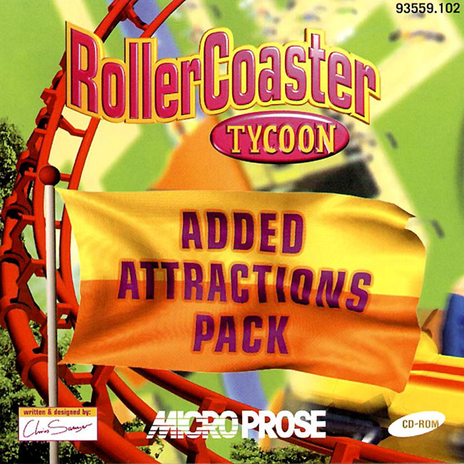 RollerCoaster Tycoon: Added Attractions Pack - predn CD obal