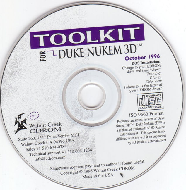 Toolkit for Duke Nukem 3D - CD obal