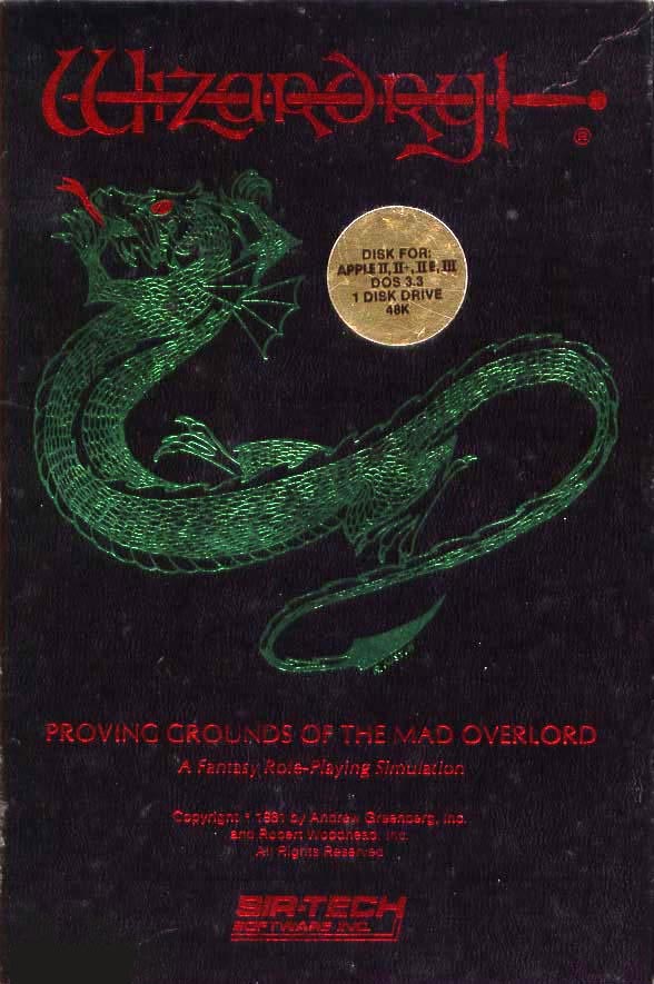 Wizardry: Proving Grounds of the Mad Overlord (1981) - predn CD obal 2