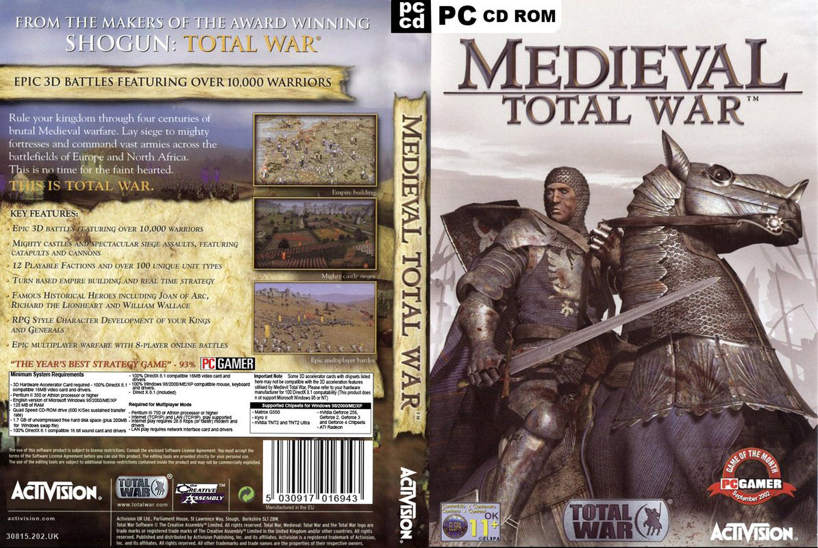 Medieval: Total War - DVD obal