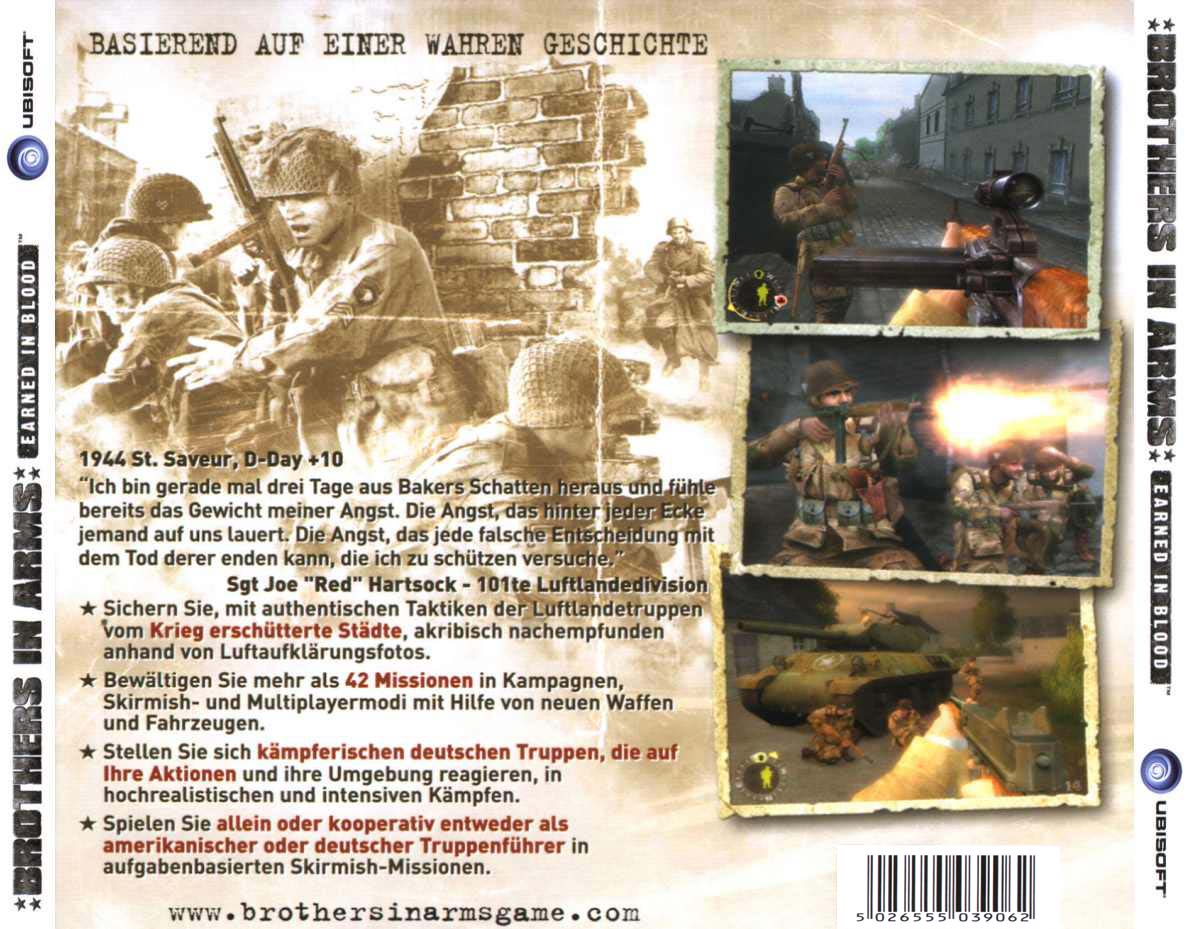 Brothers in Arms: Earned in Blood - zadn CD obal