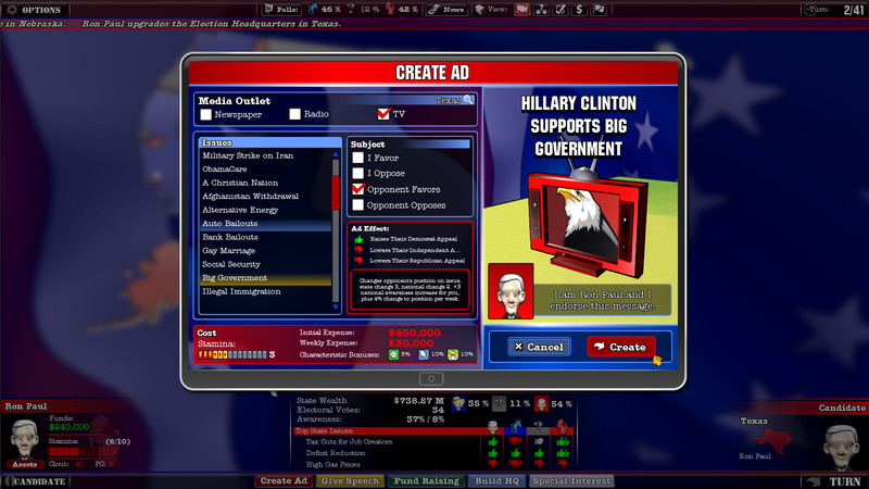 The Political Machine 2012 - screenshot 8