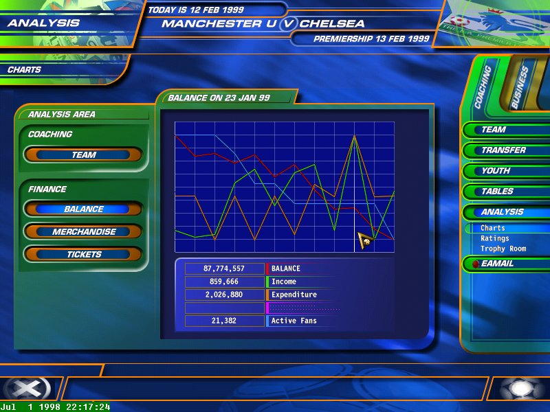 F.A. Premier League Football Manager 99 - screenshot 21