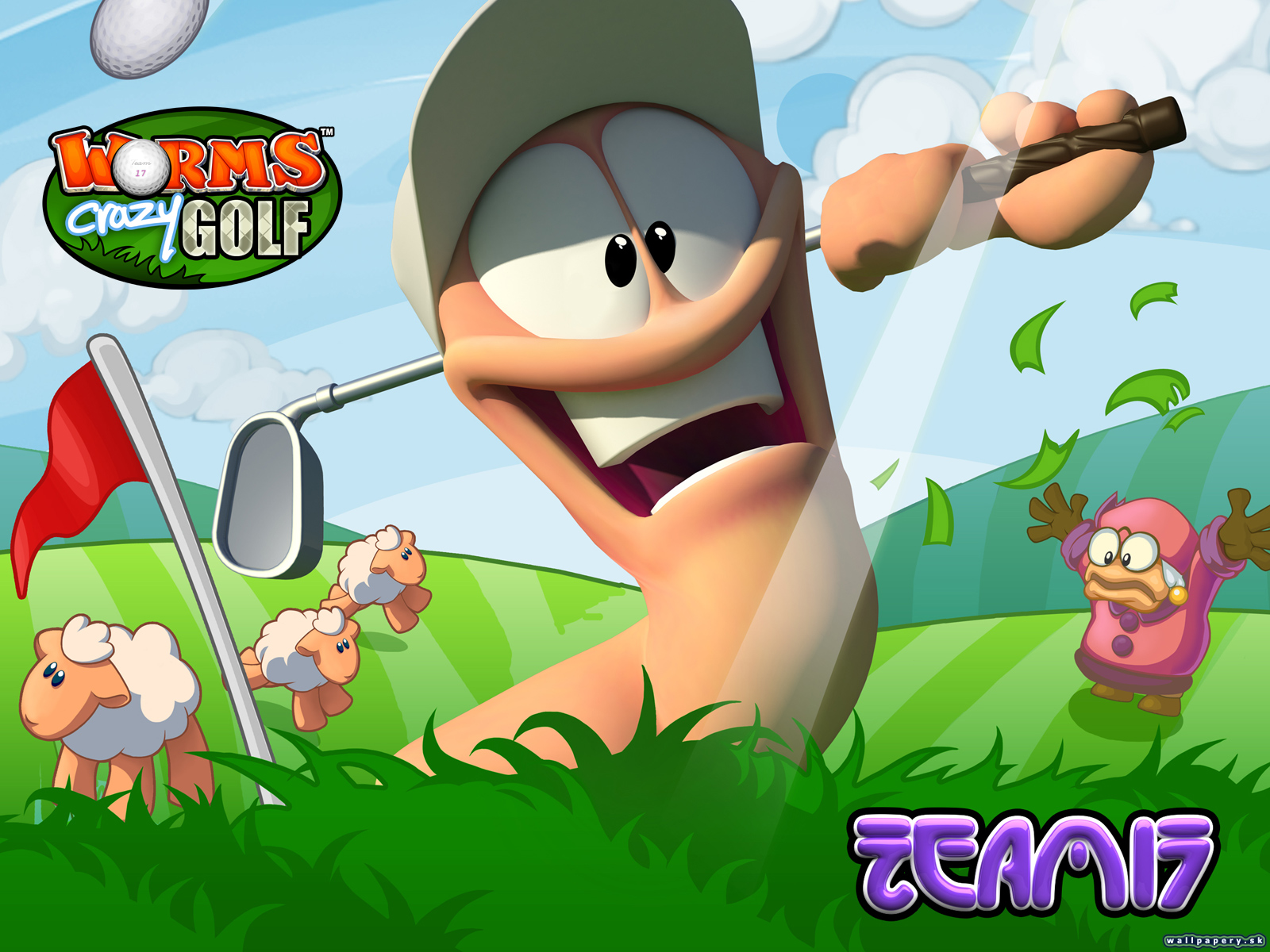 Worms Crazy Golf - wallpaper 1